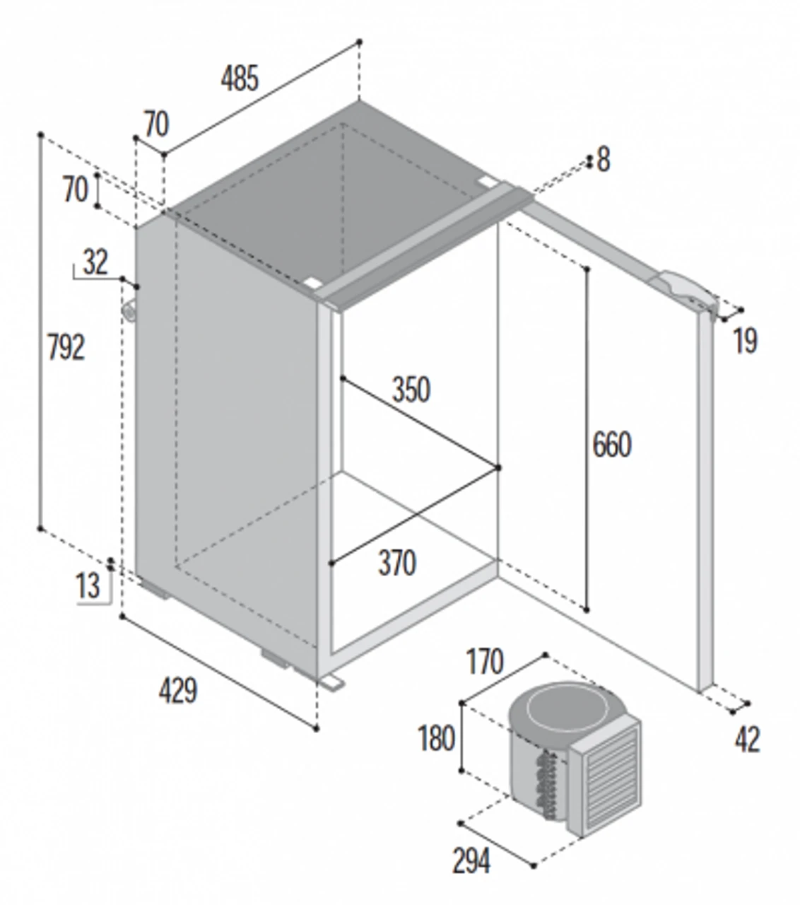 Vitrifrigo C95L 12/24v Boat & Caravan Compressor Fridge 4 Vitrifrigo C95L 12/24v Boat & Caravan Compressor Fridge - Image 2
