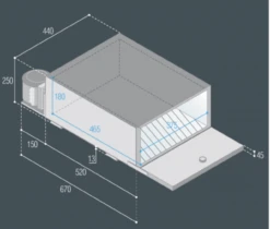 Vitrifrigo BRK35 12/24v Caravan Motorhome And Campervan Drawer Fridge -Outdoor Gear Store BRKdims 27618.1490783509