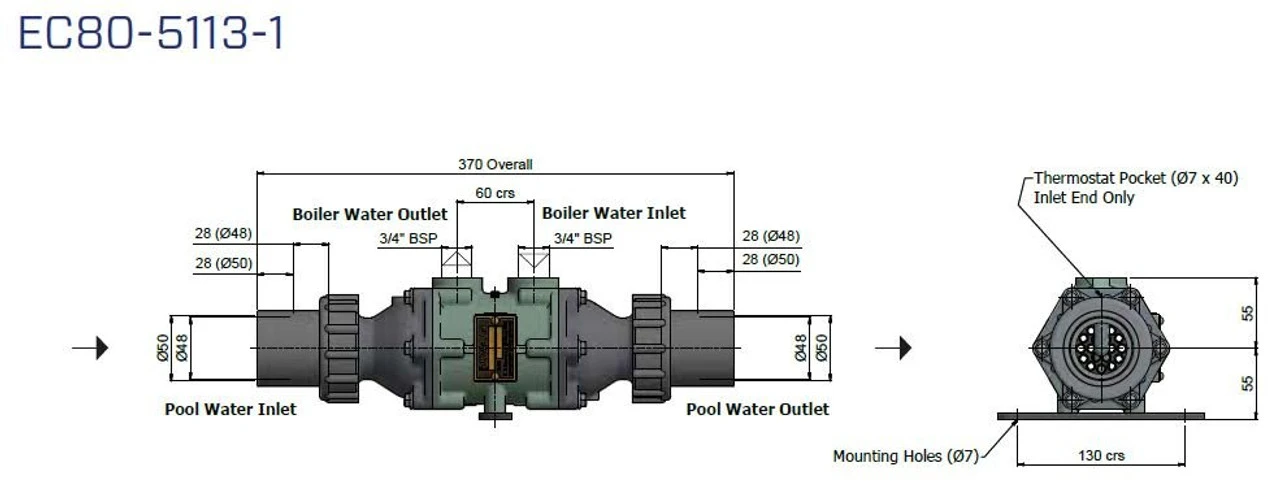 Bowman Hot Tub And Spa Pool Heat Exchanger 4 Bowman Hot Tub And Spa Pool Heat Exchanger - Image 2
