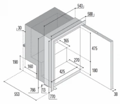 Vitrifrigo Ocean C115ix 12v 24v Stainless Steel Marine Fridge -Outdoor Gear Store C115ix DIMS 64042.1538578428