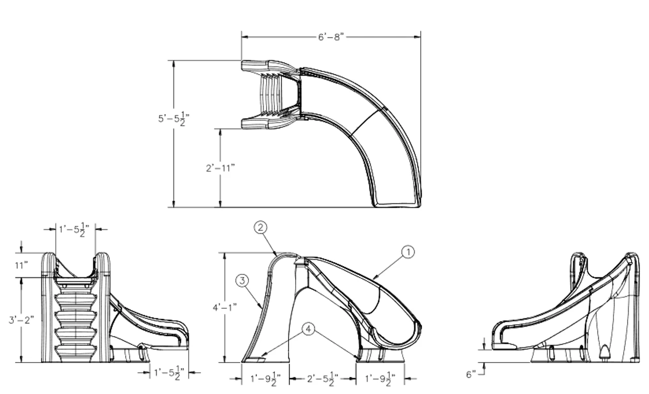 SR Smith Cyclone Swimming Pool Water Slide Flume 9 SR Smith Cyclone Swimming Pool Water Slide Flume - Image 7
