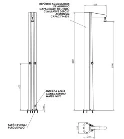 Astral Swimming Pool Solar Shower With 50 Litre Tank -Outdoor Gear Store DIM12 33828 51628.1406042358