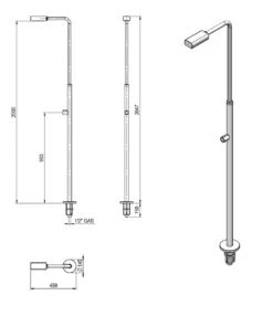 Astral Angel Swimming Pool Shower With Optional Footwash -Outdoor Gear Store DIM12 52717 angel AP v00 2010 82228.1406035432