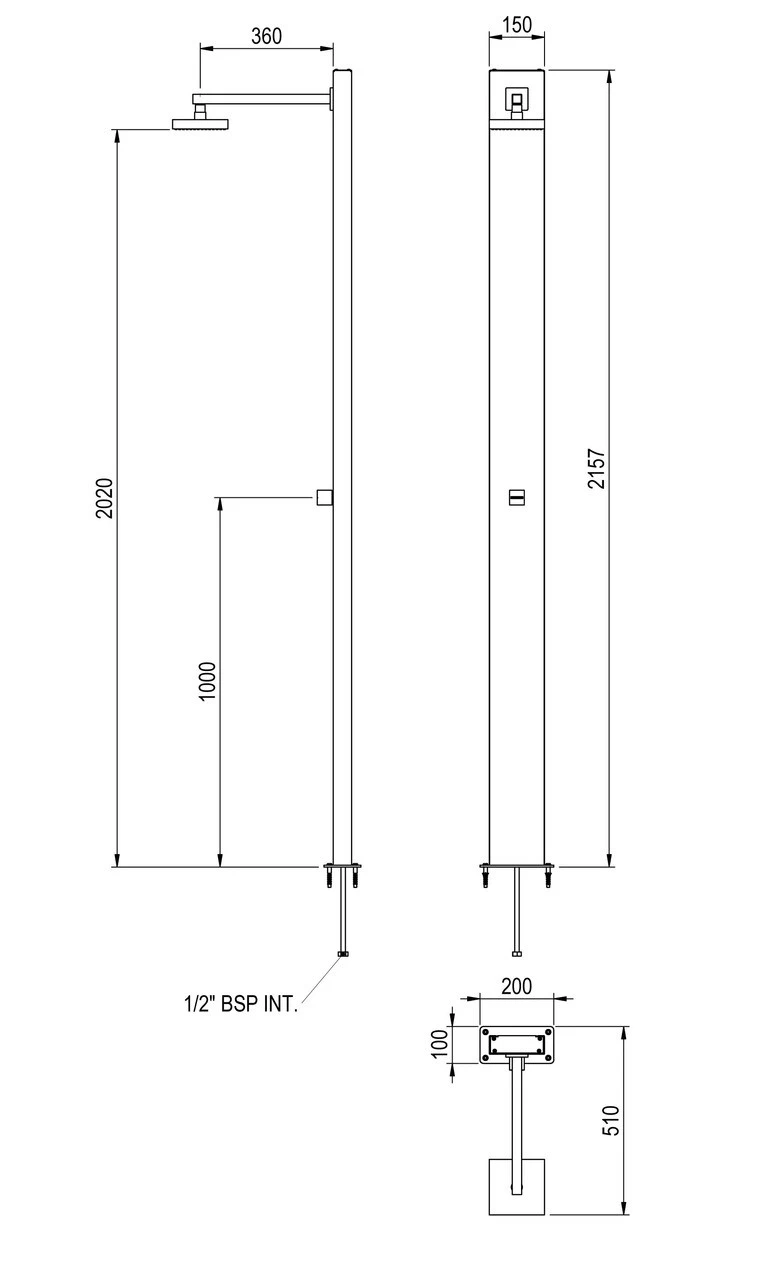 Astral Niagara Stainless Steel Swimming Pool Shower 4 Astral Niagara Stainless Steel Swimming Pool Shower - Image 2