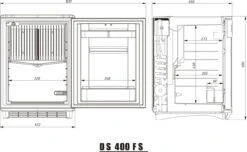 Dometic Silencio DS400 Silent Mini Bar Fridge -Outdoor Gear Store DS400 FS dimension 27 64209.1515168548