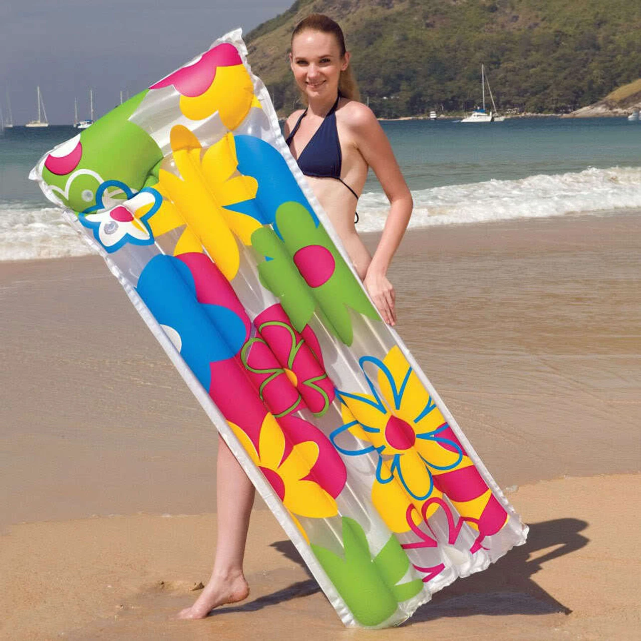 Bestway Deluxe Flowered Swimming Pool Lilo Beach Mat 3 Bestway Deluxe Flowered Swimming Pool Lilo Beach Mat