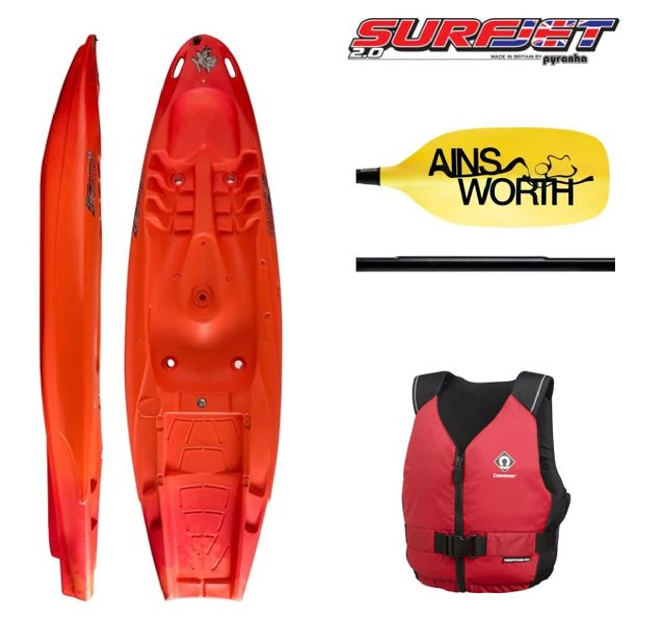 Pyranha Surfjet 2.0 Sit On Top Kayak Package 3 Pyranha Surfjet 2.0 Sit On Top Kayak Package
