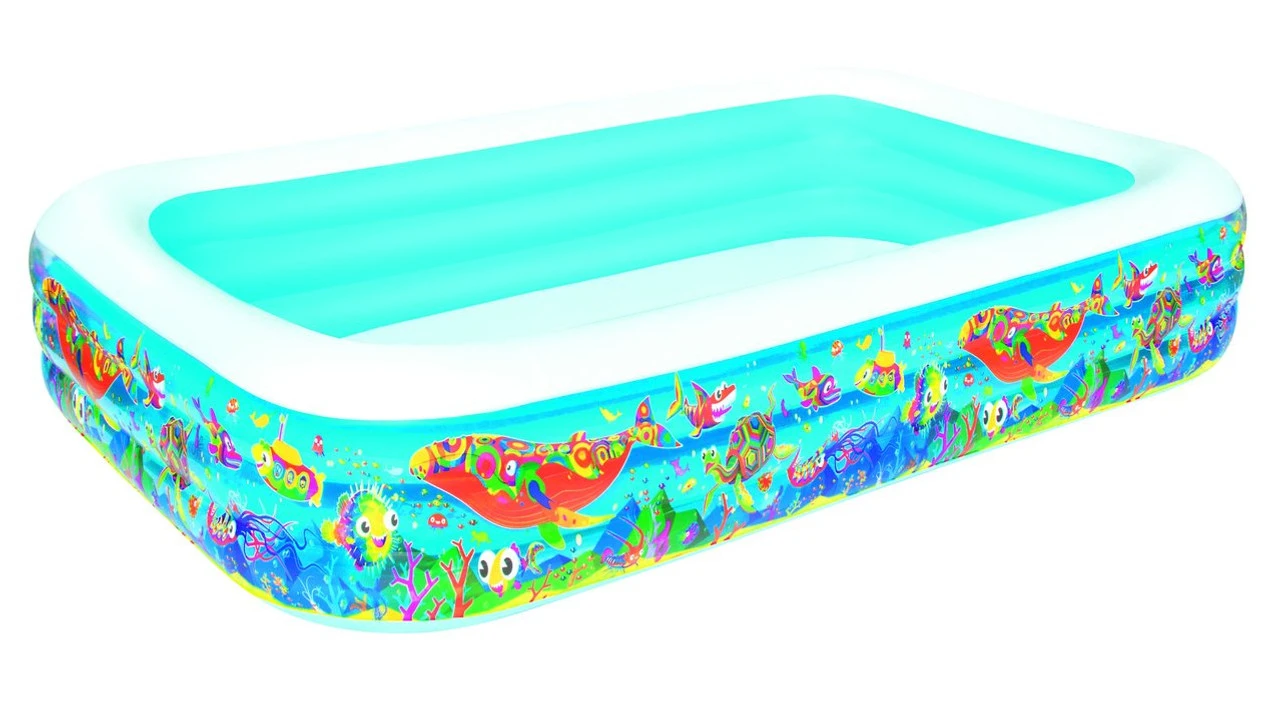 Bestway Children's Rectangular Inflatable Sea Life Paddling Splash Play Pool 4 Bestway Children's Rectangular Inflatable Sea Life Paddling Splash Play Pool - Image 2