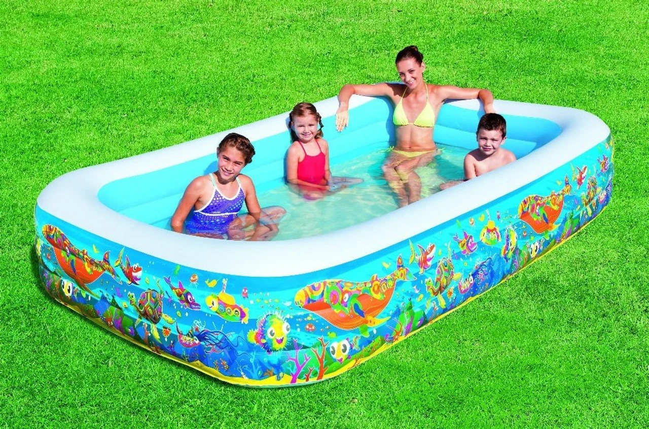 Bestway Children's Rectangular Inflatable Sea Life Paddling Splash Play Pool 3 Bestway Children's Rectangular Inflatable Sea Life Paddling Splash Play Pool