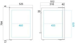 Vitrifrigo C130L 2 Way Boat & Caravan Compressor Fridge -Outdoor Gear Store c130L dims 80622.1358340391