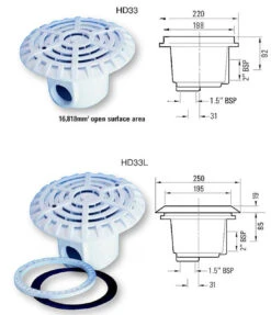 Certikin 6" Anti Vortex Swimming Pool Main Drain -Outdoor Gear Store certikinmaindrains 55105.1475767884