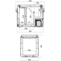 Waeco CFX65DZ Dual Zone 12v Mains Mobile Freezer Cool Box -Outdoor Gear Store cfx65dz dimensions 94801.1476879587