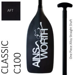 Ainsworth Paddles - Classic C100 Canoe Paddle Alloy Shaft, 145cm