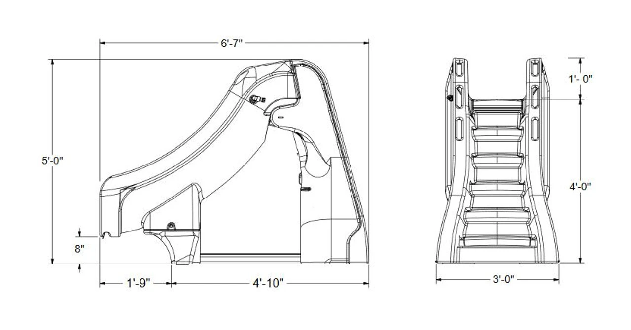 SR Smith SlideAway Portable Residential Swimming Pool Slide 9 SR Smith SlideAway Portable Residential Swimming Pool Slide - Image 7