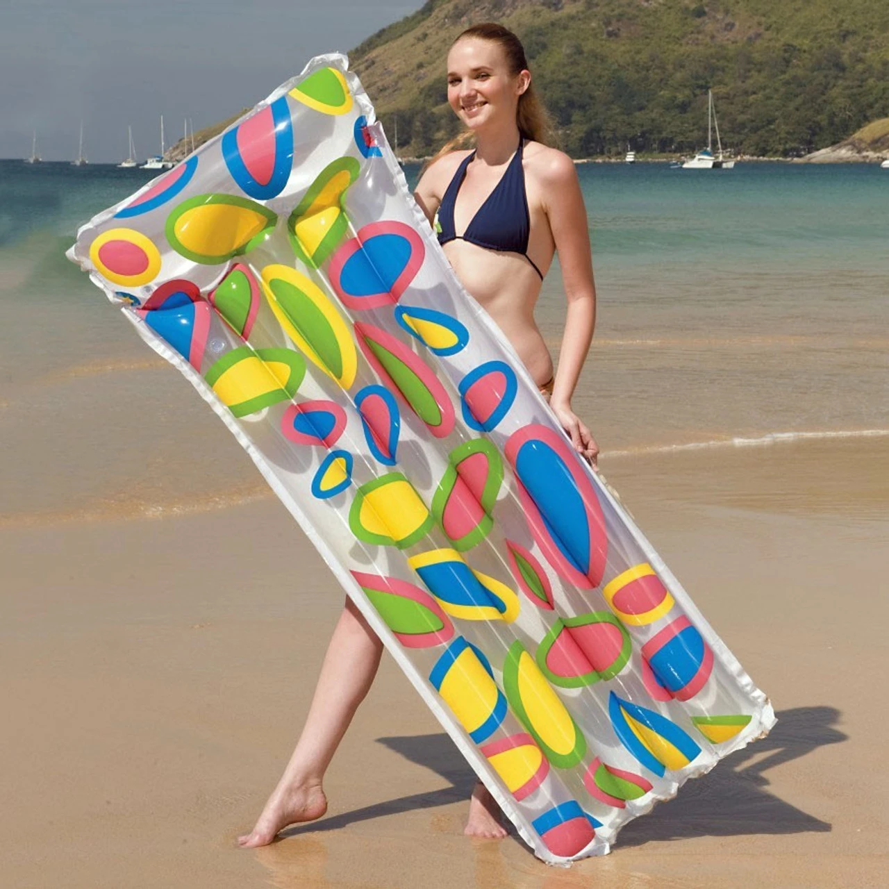 Bestway Deluxe Flowered Swimming Pool Lilo Beach Mat 4 Bestway Deluxe Flowered Swimming Pool Lilo Beach Mat - Image 2