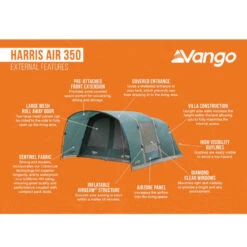 Vango Harris Air 350 Family Camping Tent -Outdoor Gear Store harris air 350 feature 1 65809.1669197286