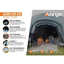 Vango Harris Air 350 Family Camping Tent -Outdoor Gear Store harris air 350 feature 2 56745.1669197276