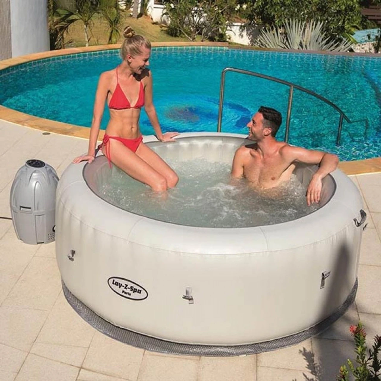 Bestway Lay Z Spa Paris Inflatable Hot Tub 3 Bestway Lay Z Spa Paris Inflatable Hot Tub