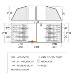 Vango Longleat II 800 XL 8 Person Tent -Outdoor Gear Store vango 800xl family tent 30615.1584614217