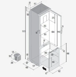 Vitrifrigo SLIM150 Motorhome & Marine Fridge Freezer 12/24 Volts 11 Vitrifrigo SLIM150 Motorhome & Marine Fridge Freezer 12/24 Volts -Outdoor Gear Store vitrifrigo dp144 slim150 dimensions 59107.1526513480